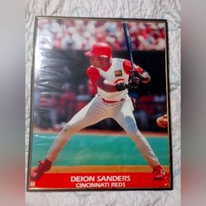 Deion Sanders Cincinnati Reds poster